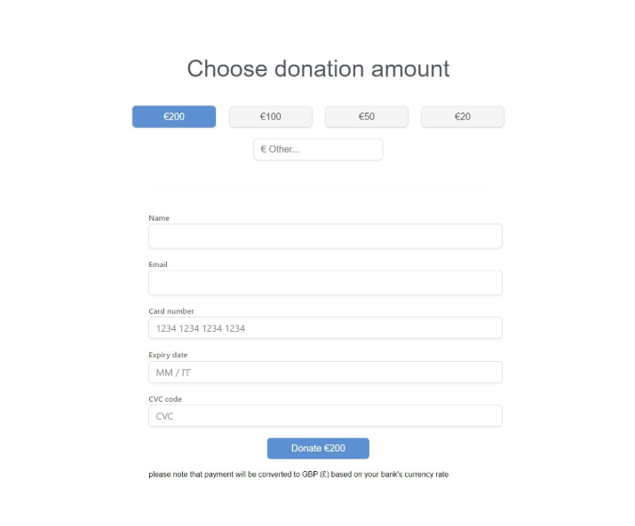 image 1 | Donation page